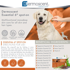 Piel sensible de perro mejor nutrida con Dermoscent Essential 6.