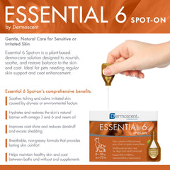 Dermoscent Essential 6, gotitas sobre la piel para hidratar y reforzar la barrera.