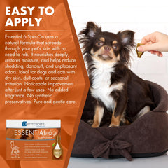 Dermoscent Essential 6, aroma herbal fresco que desodoriza ligeramente.