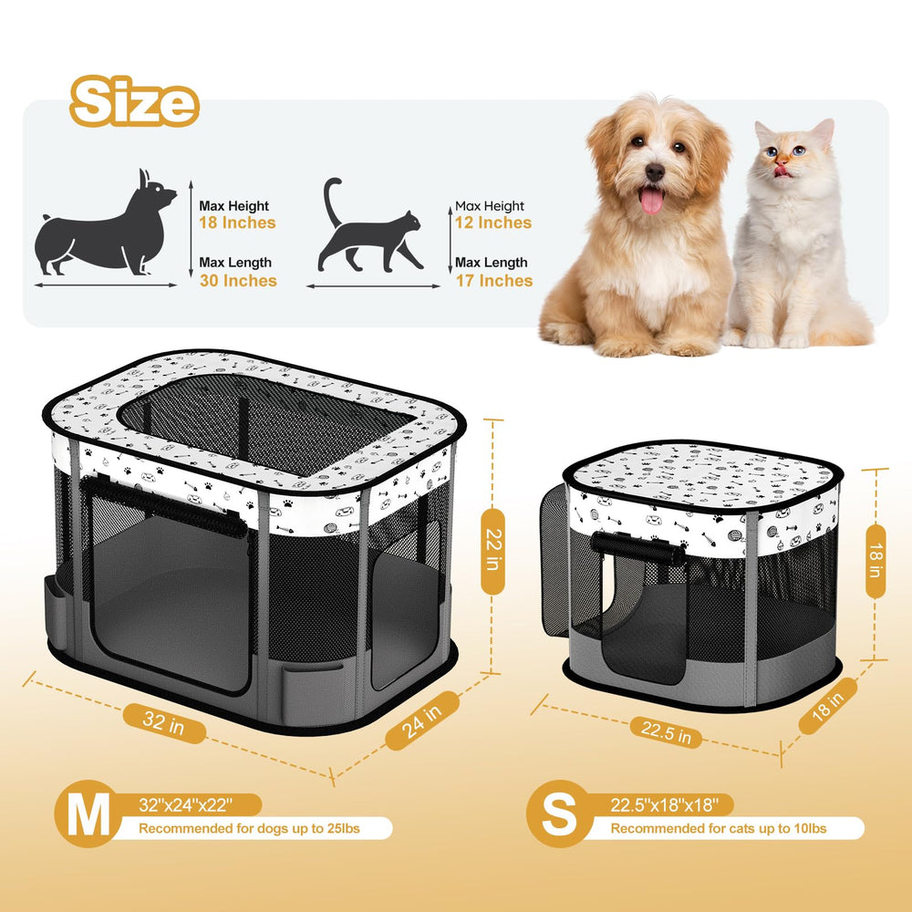 DESELL dimensiones pequeñas 22.5x18x18 pulgadas, ideal para gatitos.