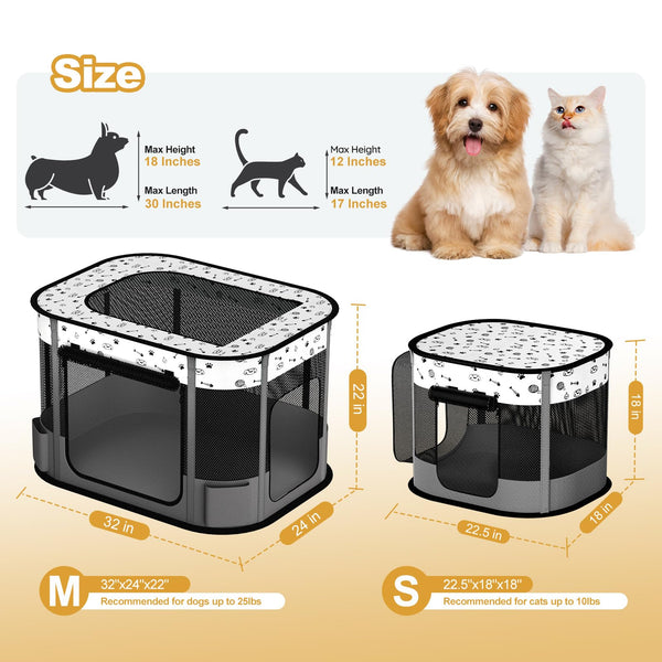 DESELL dimensiones pequeñas 22.5x18x18 pulgadas, ideal para gatitos.