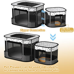 DESELL diseño plegable facilita guardar y transportar la jaula para viajes.