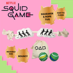 design LAB Squid Game juego de tira y afloja para perros, duradero y seguro.