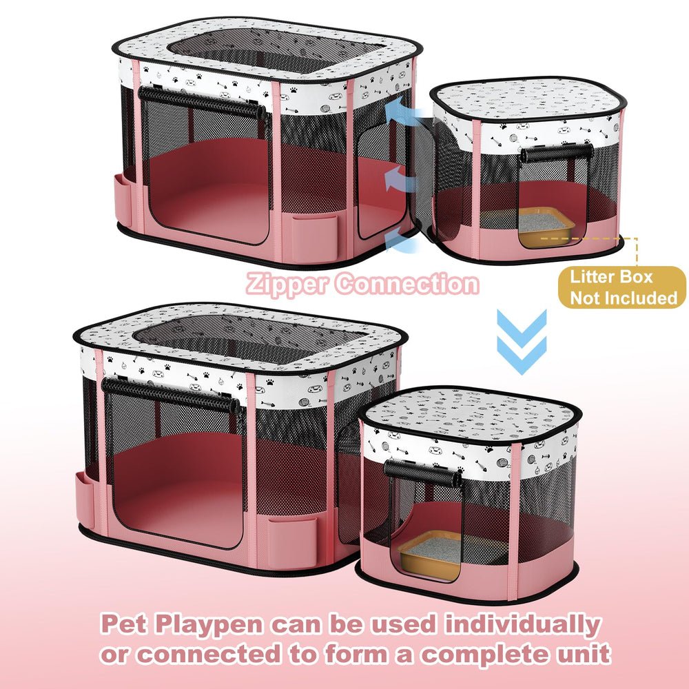 DESELL jaula plegable con bolsa de transporte para viajes y salidas.