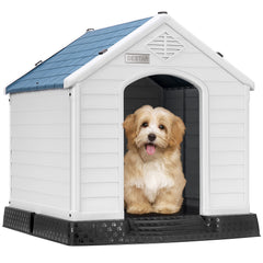 DEStar casa para perros impermeable exterior, refugio duradero para uso en patio