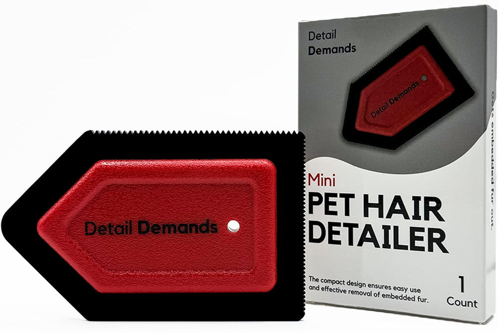 Detail Demands Mini Detallador de Pelo para coche: captura pelos incrustados en tapicería.