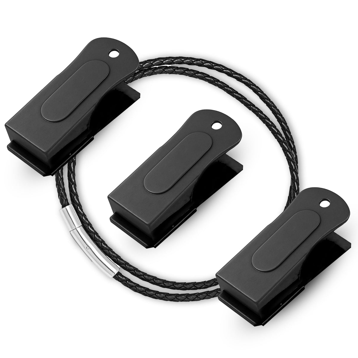 Devault Gear clicador para perro con collar negro, entrenamiento portátil.