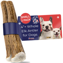 Devil Dog Pet Co. Astas de ciervo pequeñas de 4 pulgadas para masticación diaria segura