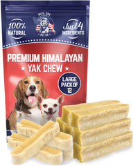 Devil Dog Pet Co. Huesos yak Himalayo grandes para perros entre 7 y 18 kg, masticación duradera