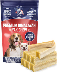 Devil Dog Pet Co chuches de yak tamaño largo para perros grandes