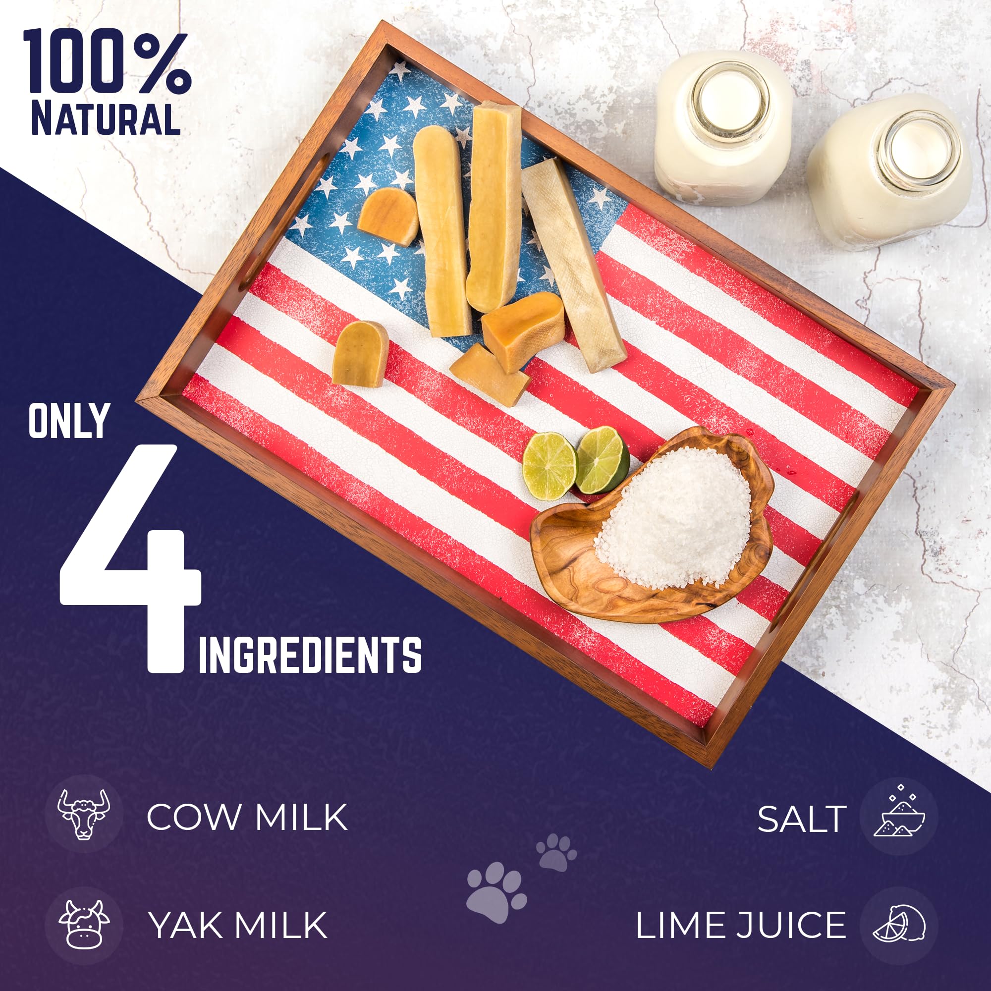 Devil Dog Yak Chews: producto en detalle muestra textura natural de las piezas.