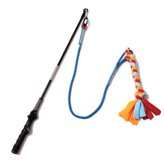 Dewonch palo flirt interactivo para perros, 35 pulgadas, ideal para ejercicio al aire libre.
