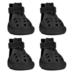 DEWVIE zapatos para perro, vista frontal, protección contra calor y objetos punzantes.