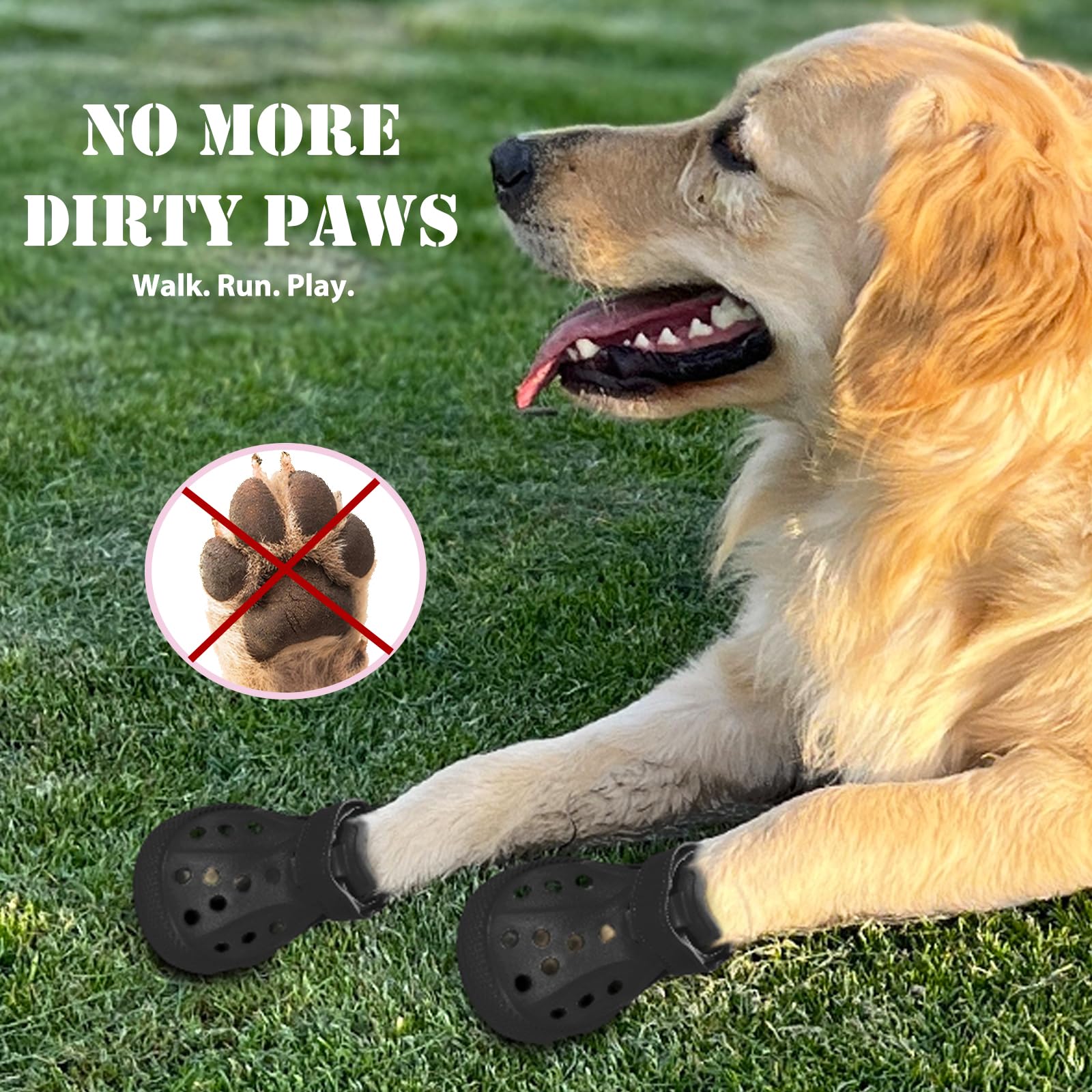 DEWVIE zapatos para perro, fácil limpieza y secado rápido.