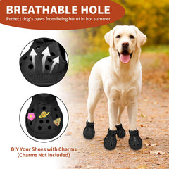 DEWVIE zapatos para perro, suela antideslizante, protege patas en suelos mojados.