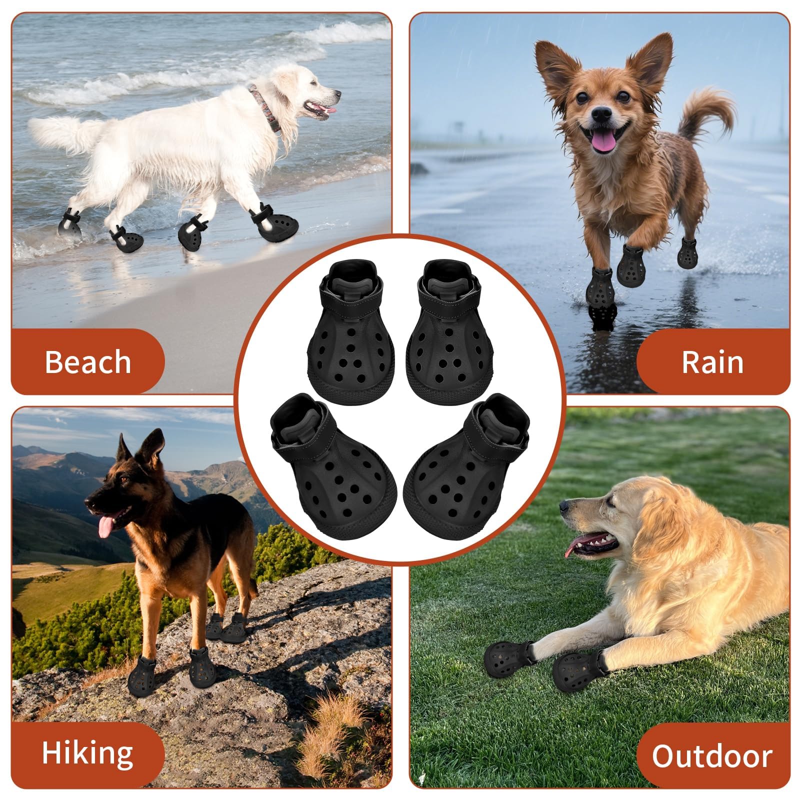 DEWVIE zapatos para perro, ideal para playa y paseo bajo lluvia.