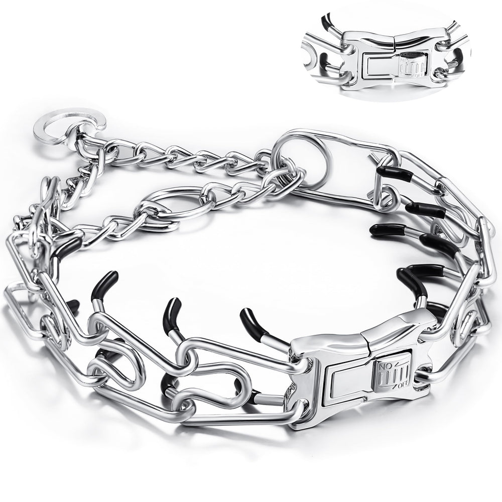 DEYACE collar de entrenamiento con cierre rápido en primer plano para control suave.