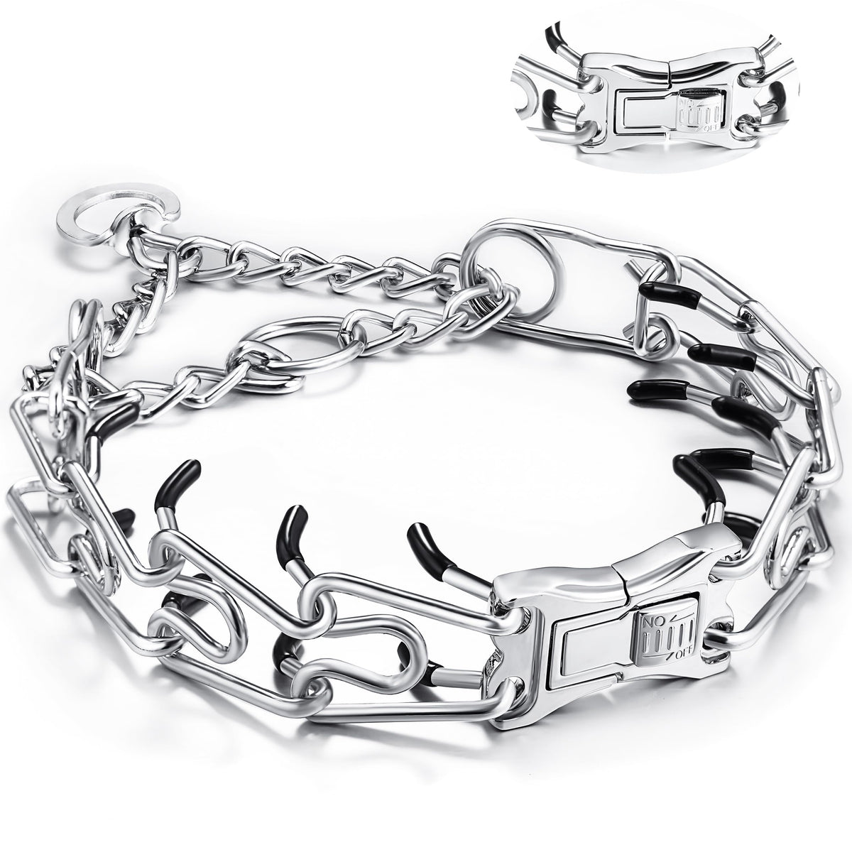 DEYACE collar de entrenamiento con cierre rápido en primer plano para control suave.
