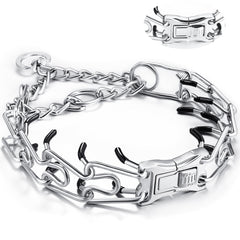 DEYACE collar de entrenamiento con cierre rápido en primer plano para control suave.