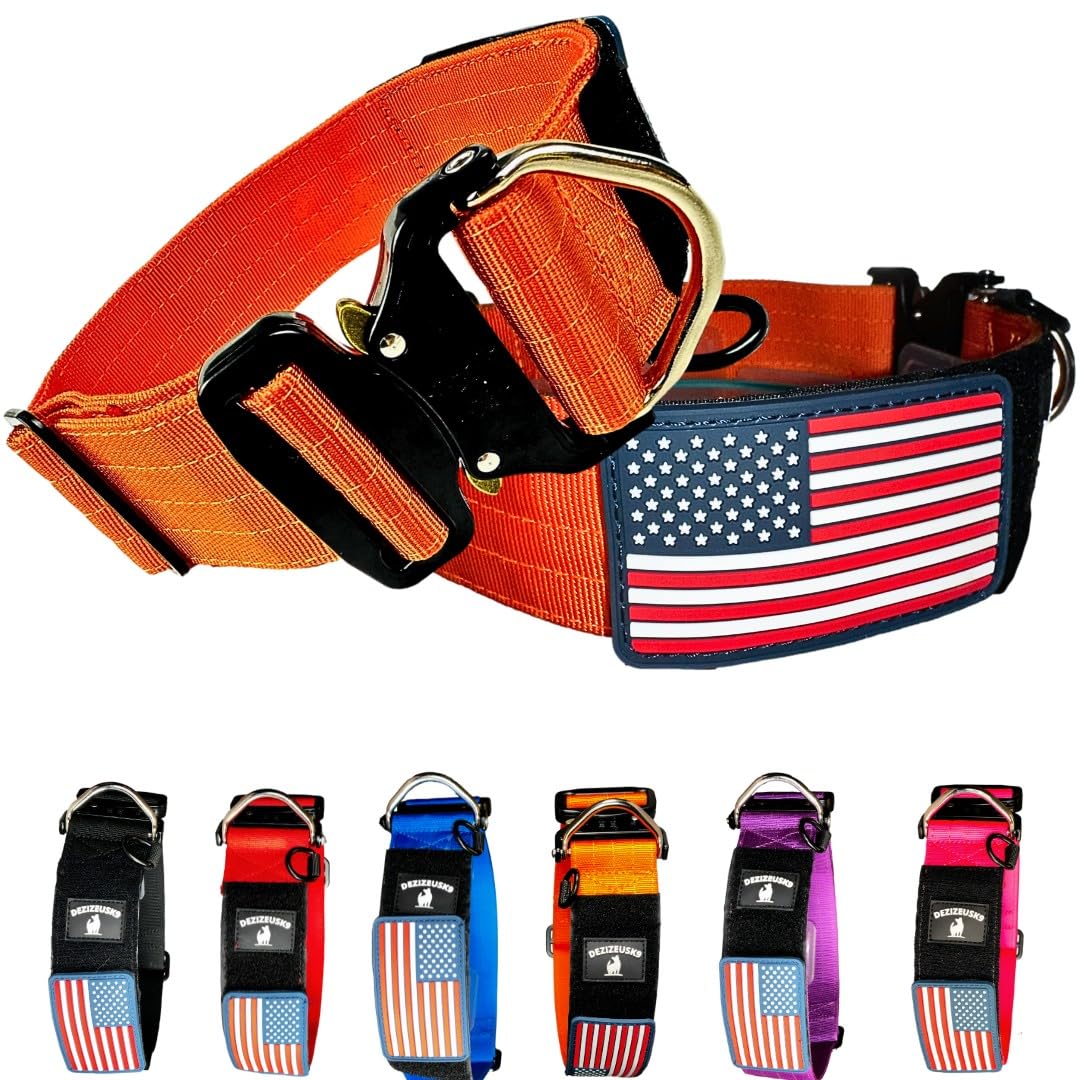 DEZIZEUSK9 collar táctico 2 pulgadas ancho para entrenamiento y uso diario