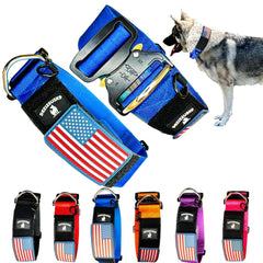 DEZIZEUSK9 collar tactico 2pulgadas hebilla metalica para perros grandes