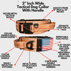 DEZIZEUSK9 collar táctico de nylon de doble capa