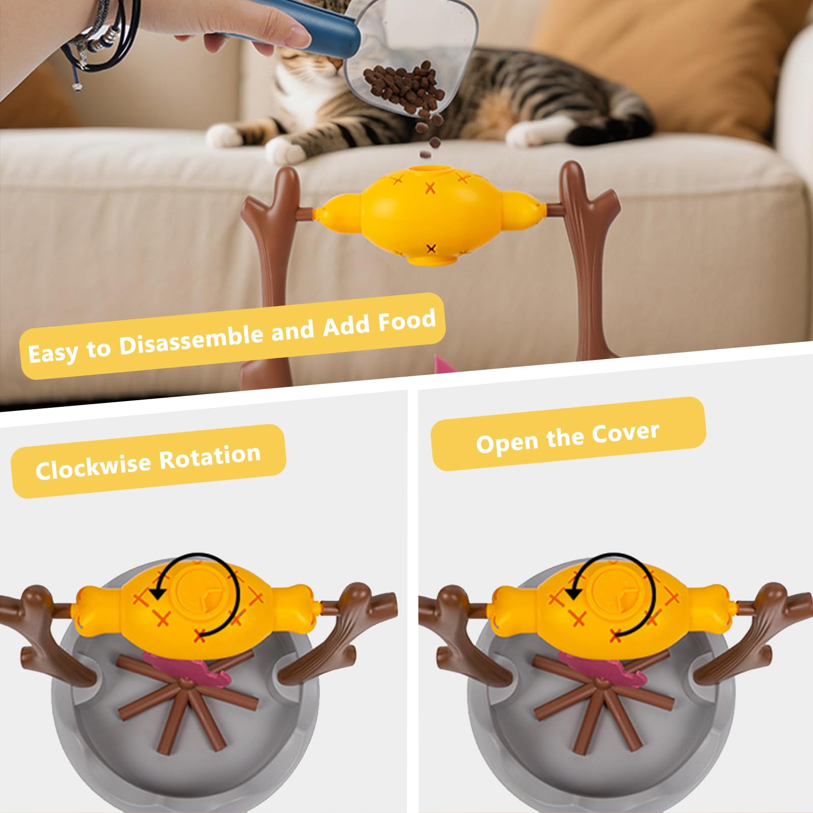 DFQ Juguete Gato Barbacoa con ajuste de dificultad para retos seguros.