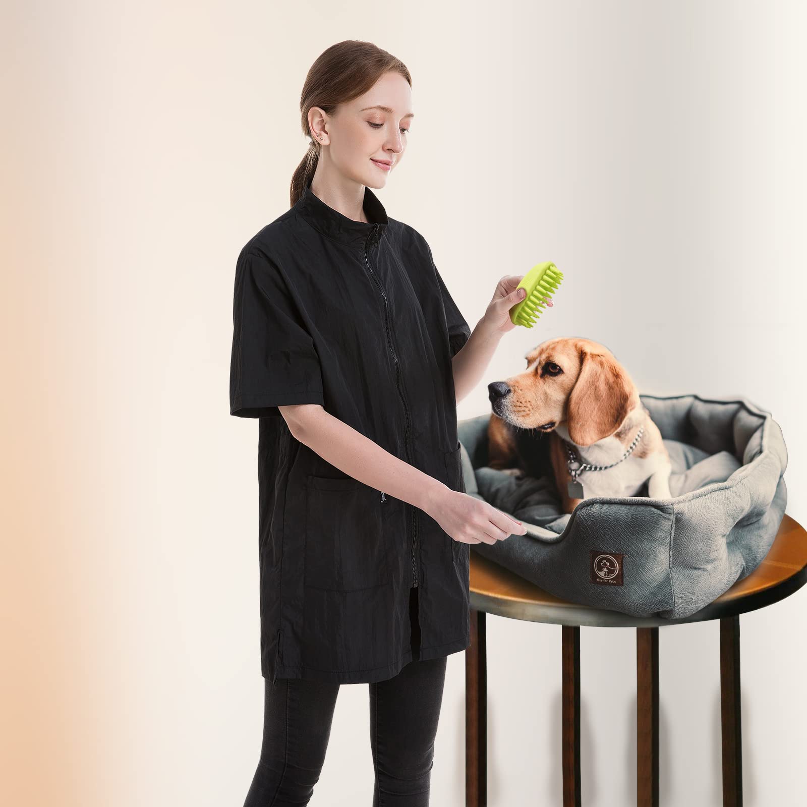 DHXYZZB Smock en nylon impermeable resistente a químicos y salpicaduras.