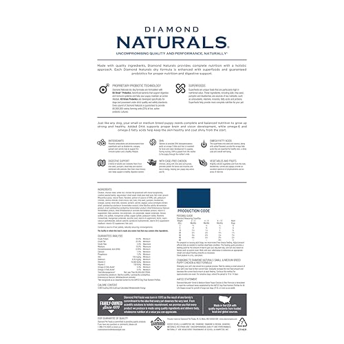 DIAMOND NATURALS para cachorros pequeños y medianos, desarrollo cerebral