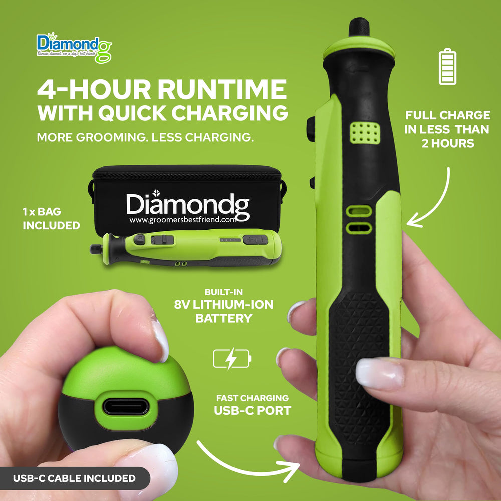 Iluminación integrada en Diamondg para ver uñas con mayor claridad.