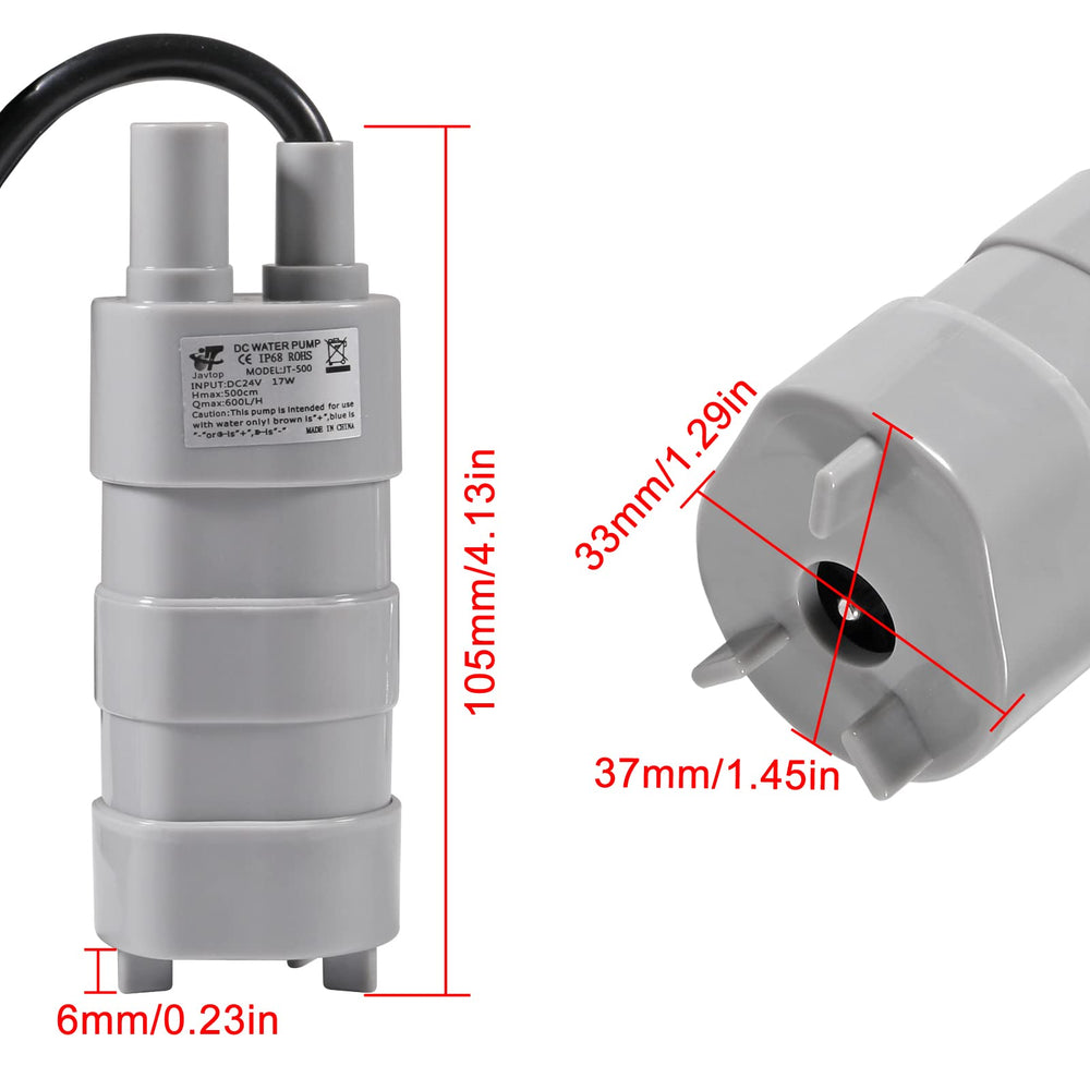 DIANN bomba submersible 12V, diseño compacto para espacios pequeños.
