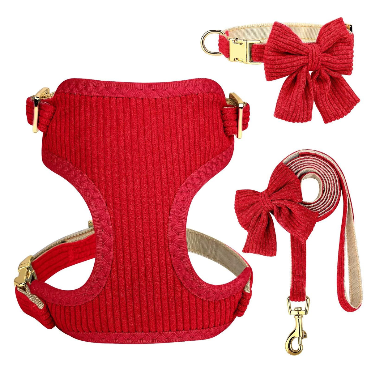 Didog arnés collar con lazo detalle, ideal para paseos con estilo.