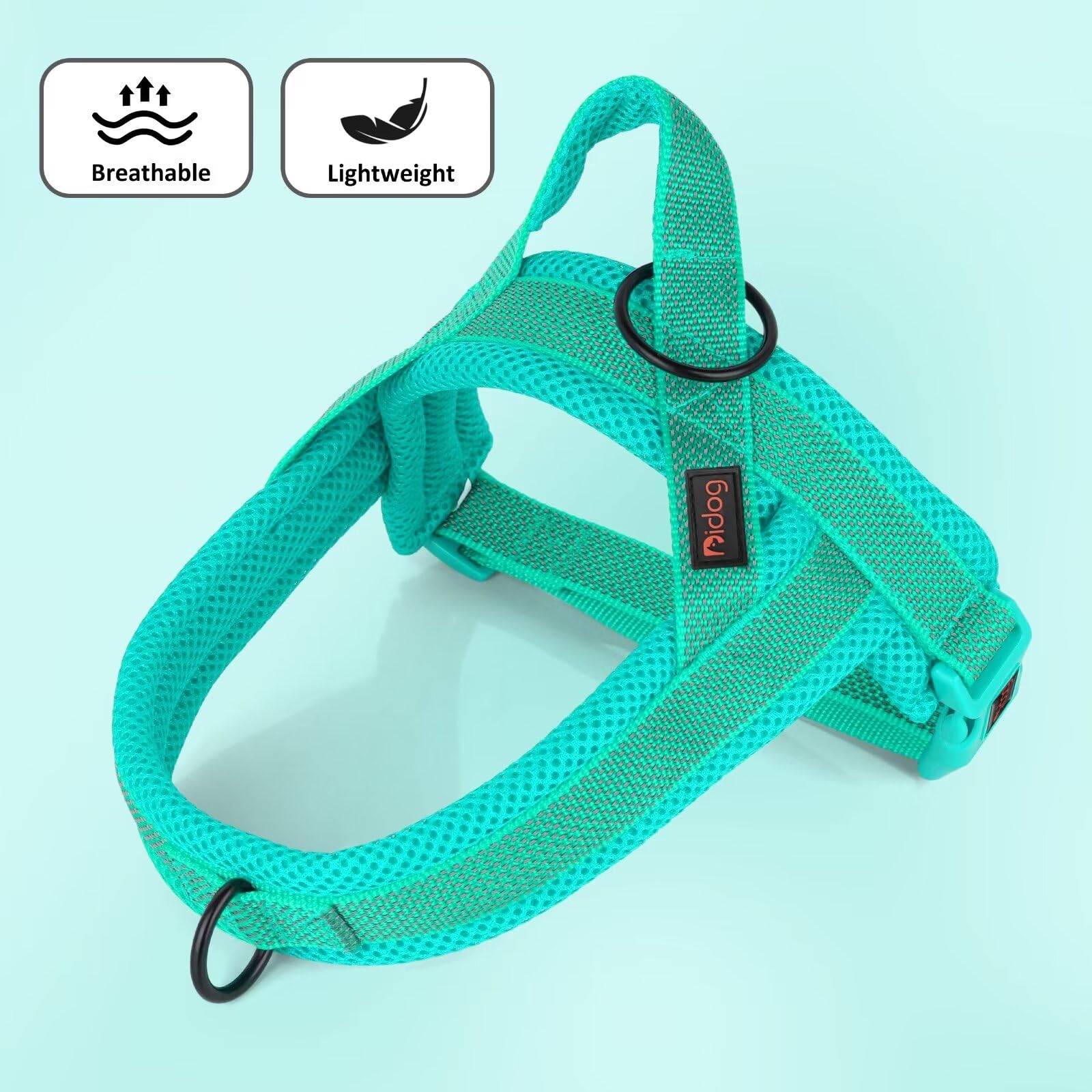 Didog arnés ligero y transpirable para perros activos.