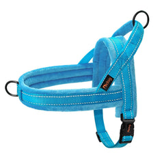 Didog arnés para perro franela suave visto de frente; ideal para paseos sin tirones.