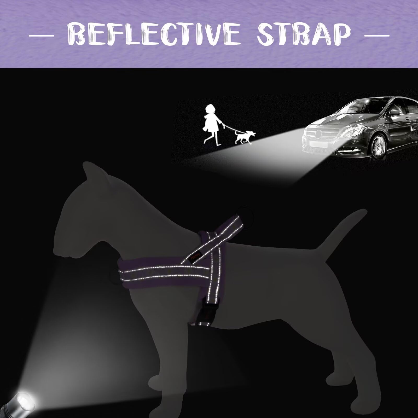 Arnés Didog reflectivo para mayor visibilidad nocturna