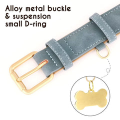 Didog collar costuras finas azul, aspecto elegante y resistente.