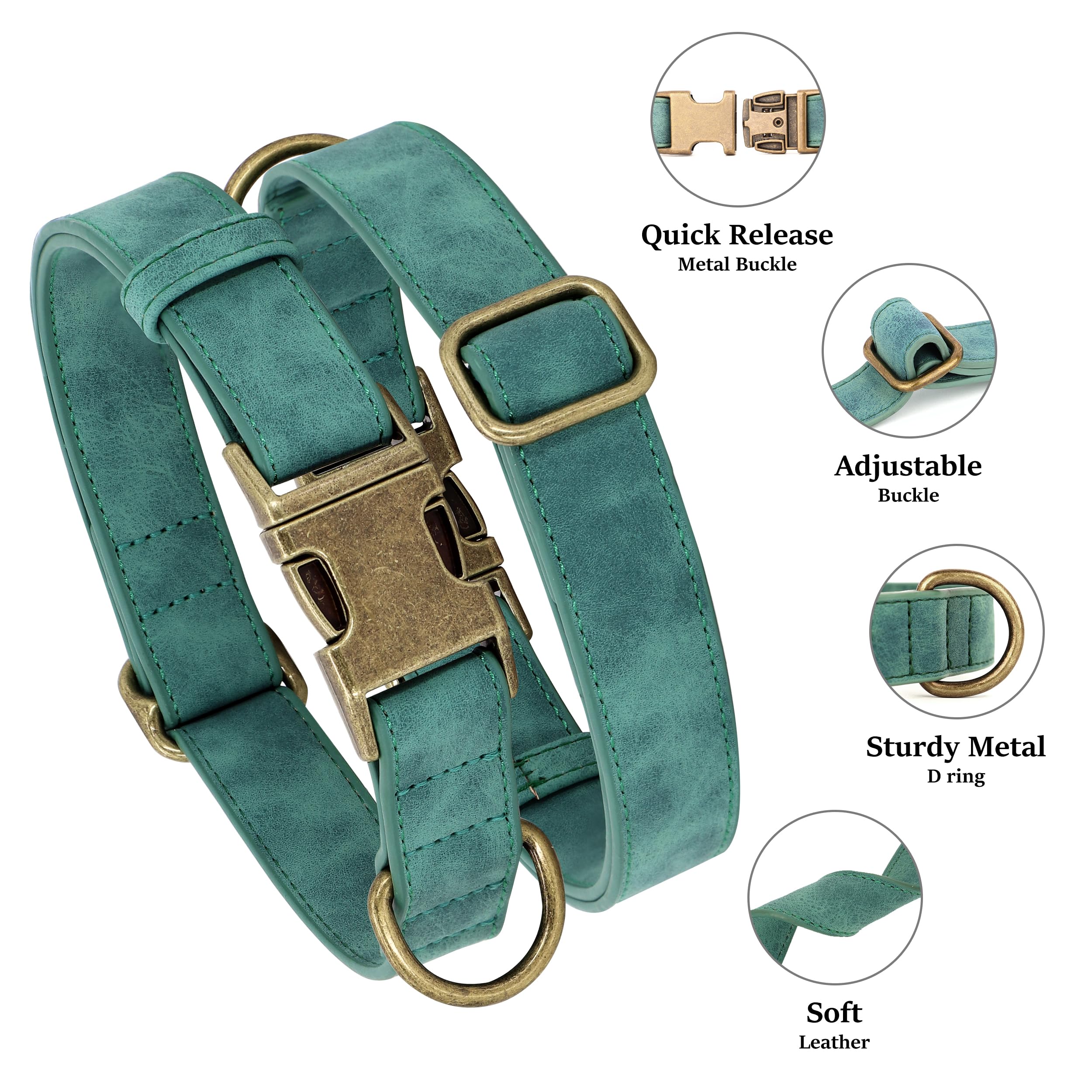 Didog collar verde con ajuste preciso para comodidad diaria.