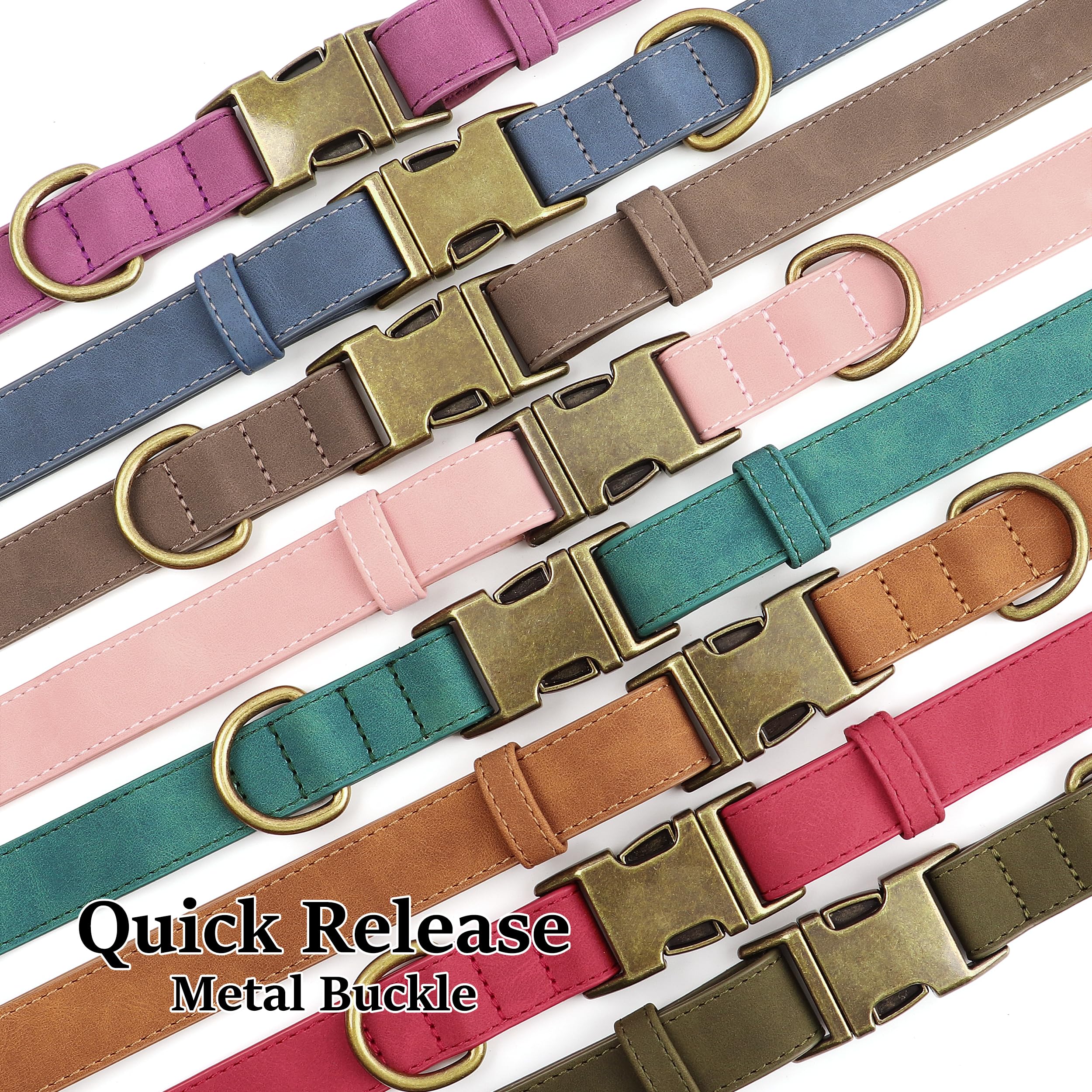 Didog collar para caminatas diarias, cuero suave y duradero.