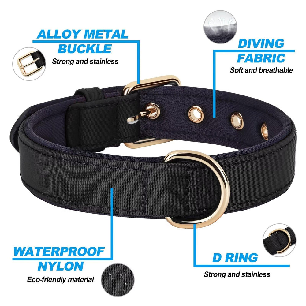 Didog collar de nylon reciclado suave y duradero para uso diario.