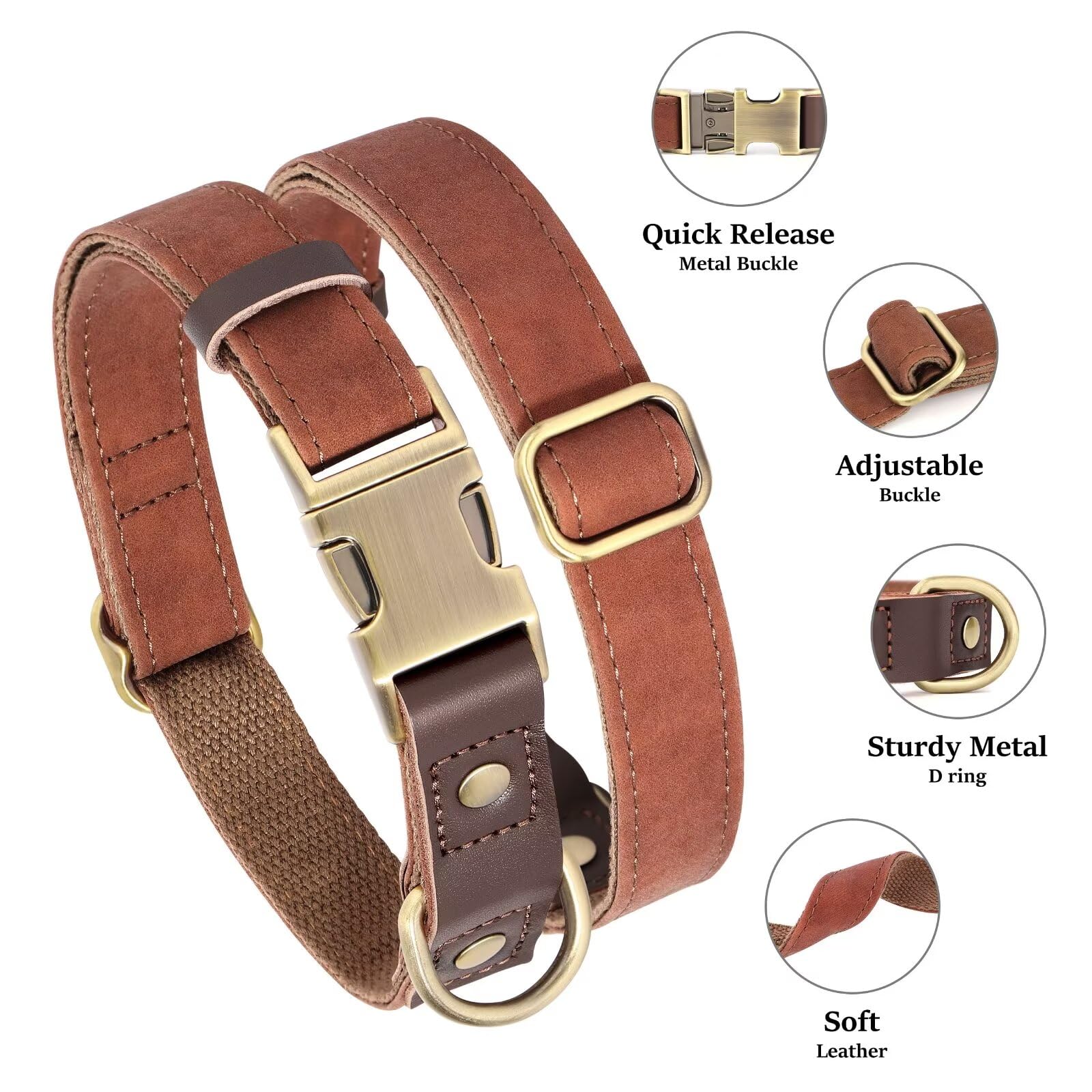 Didog collar interior de nailon, cómodo para uso diario