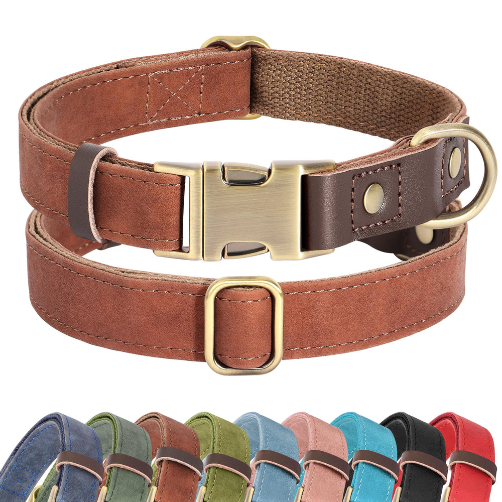 Didog collar PU suave para perros pequeños con cierre rápido, fácil de colocar