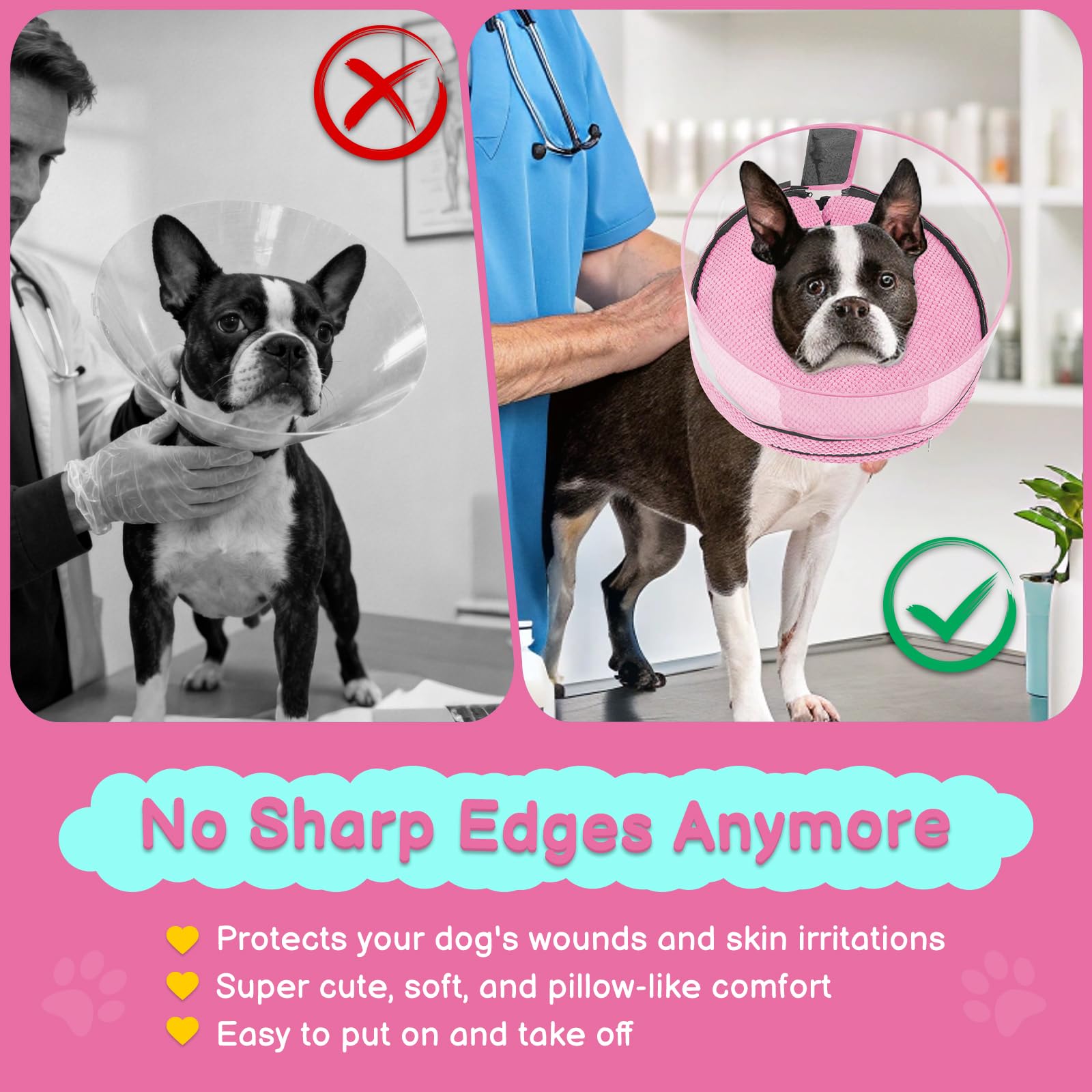 Didopet ajuste con cintas rosas, ofrece un ajuste seguro para perros pequeños y medianos.