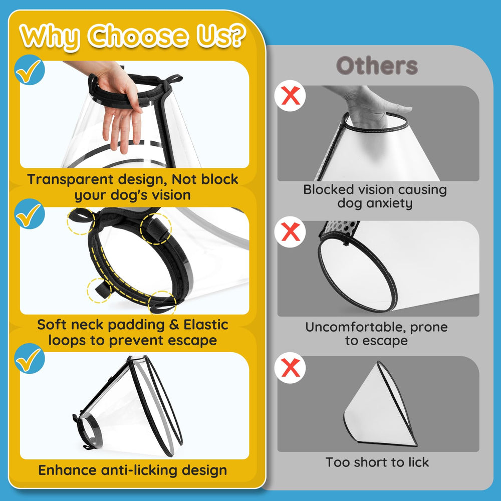 Didopet collar con tapa superior plegable para modo corto en comidas.