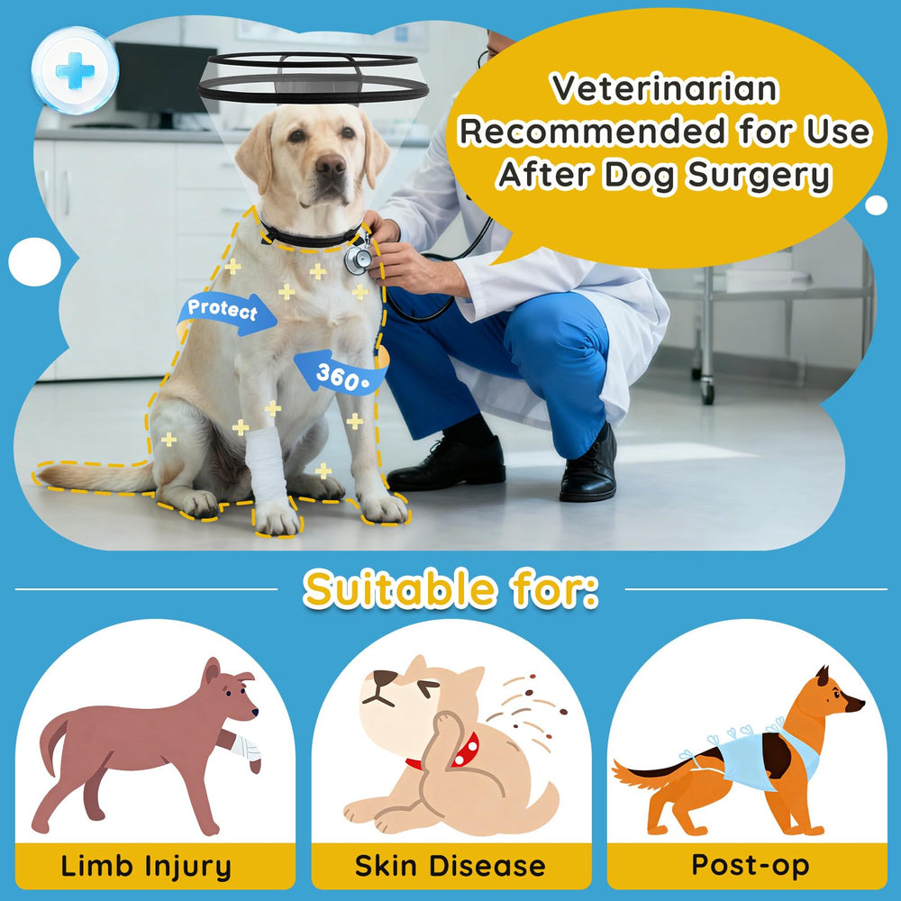 Didopet collar para perros tras cirugía promueve una convalecencia cómoda.