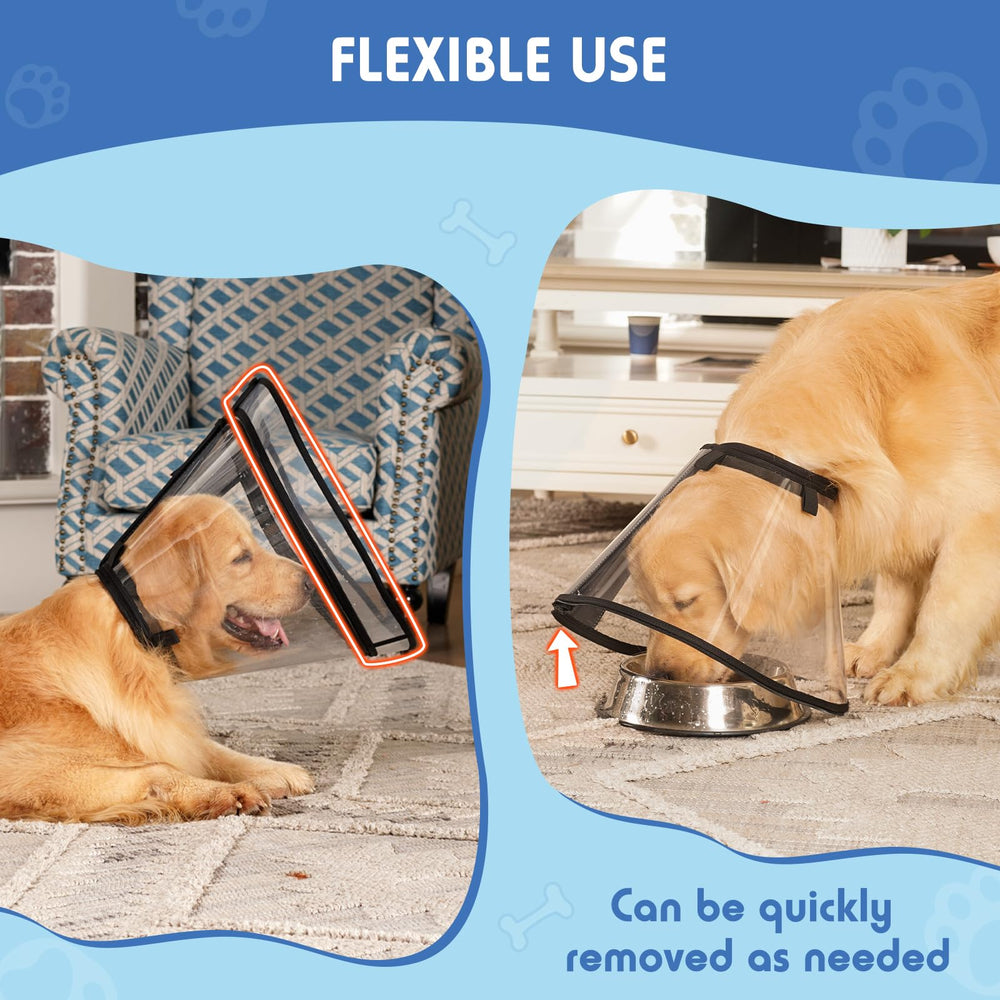 Didopet collar de recuperación, talla ajustable para un ajuste suave y seguro.