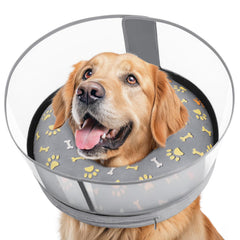 Didopet cono inflable para perro con escudo para recuperación, protege sin bloquear la visión.