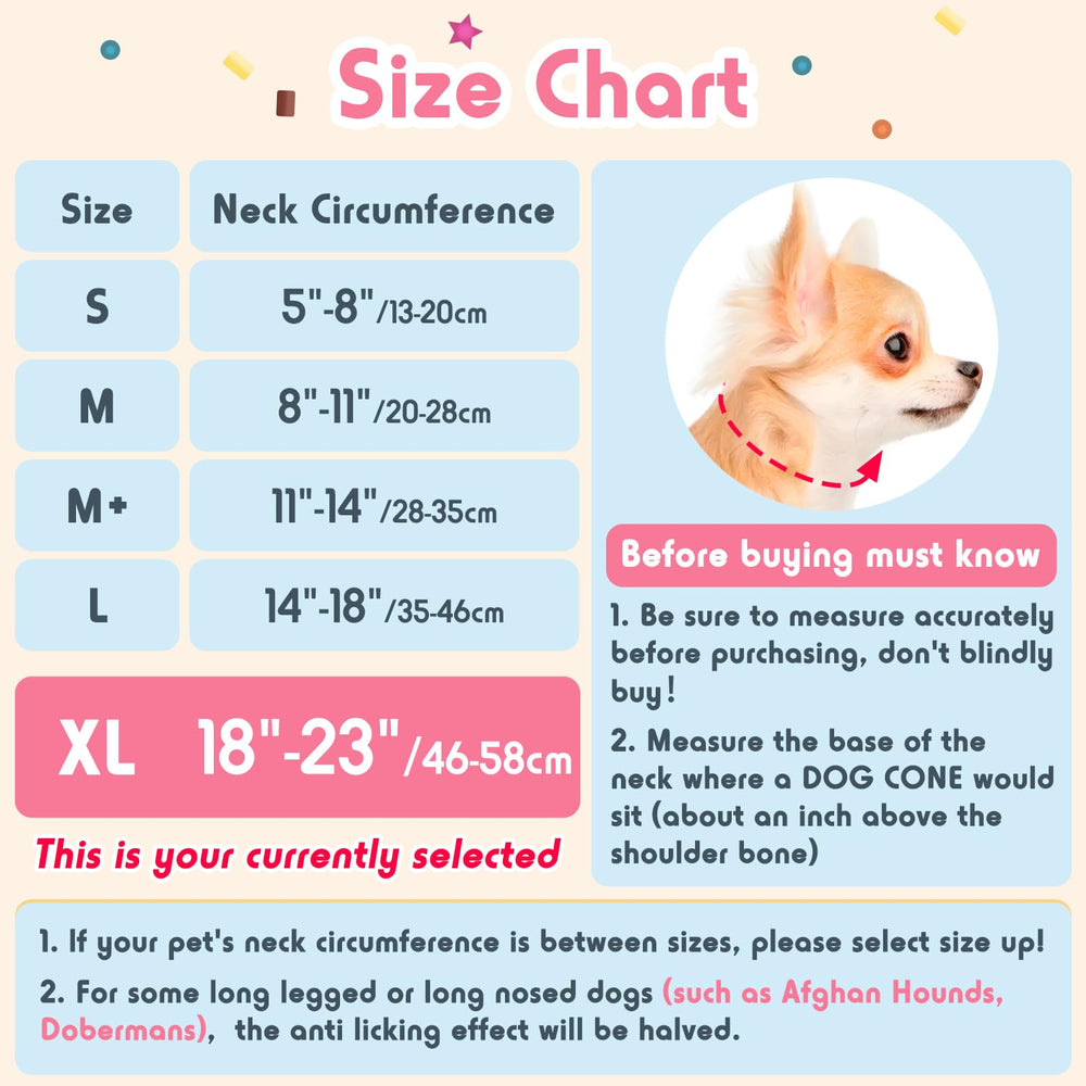 Didopet guía de tamaño XL para cuello de perro, ayuda a elegir la talla adecuada.