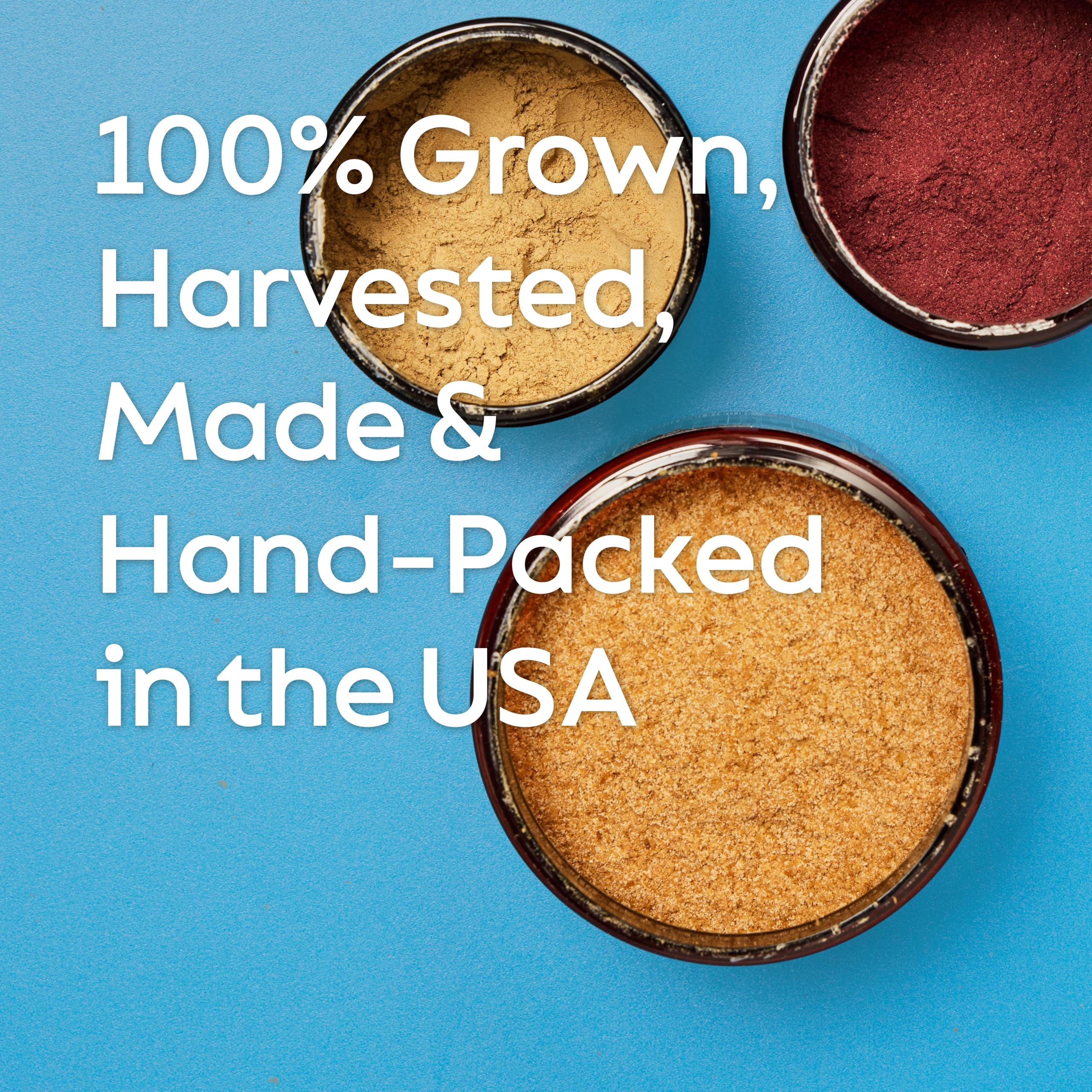 Etiqueta Made in USA con ingredientes naturales.