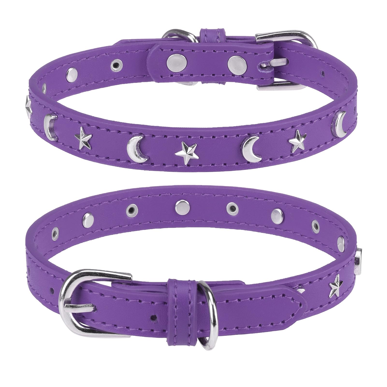 Collar de cuero DILLYBUD para perro pequeño, suave y fácil de limpiar.