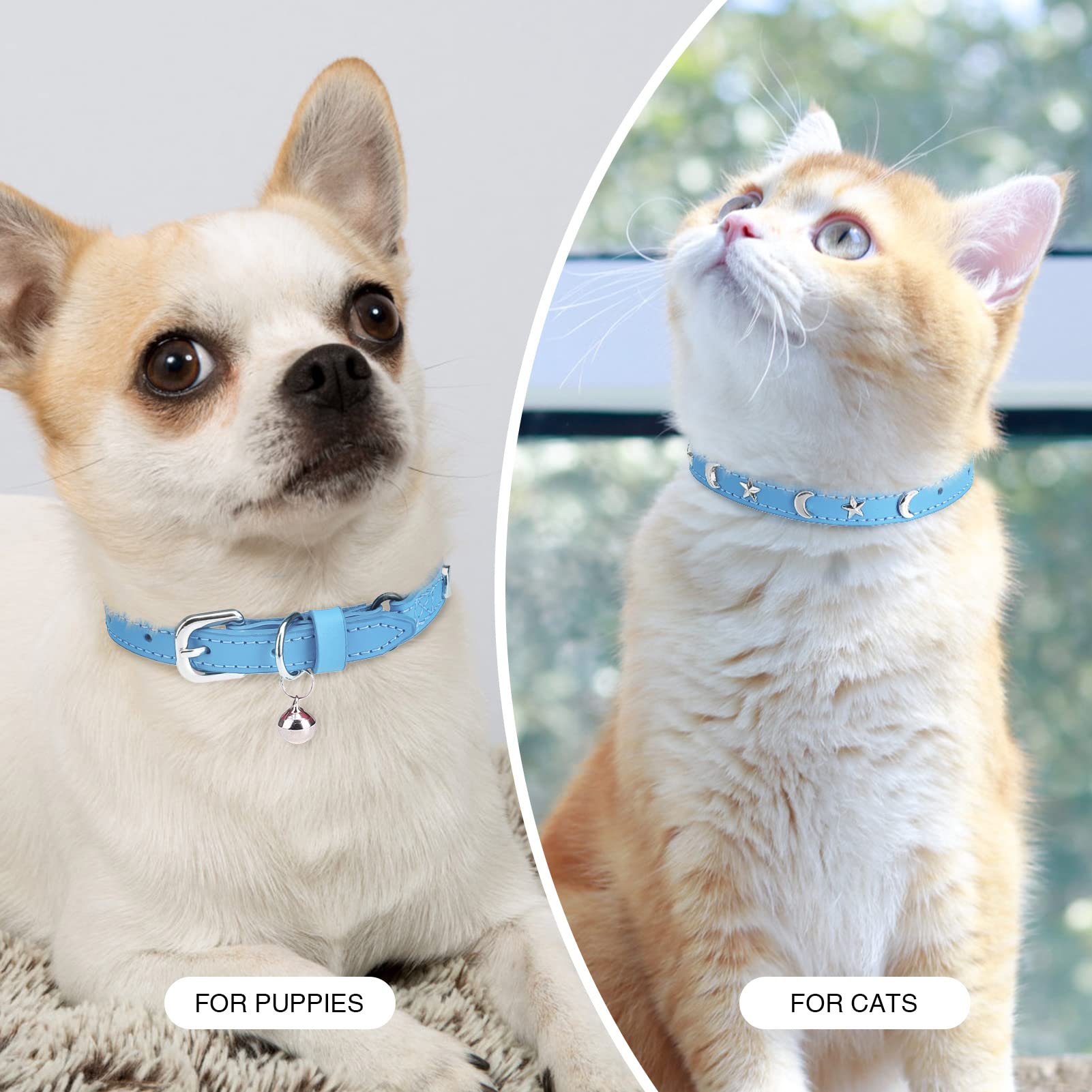 Collar DILLYBUD de cuero suave para mayor confort diario.